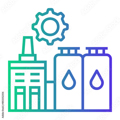 water management Line Gradient Icon