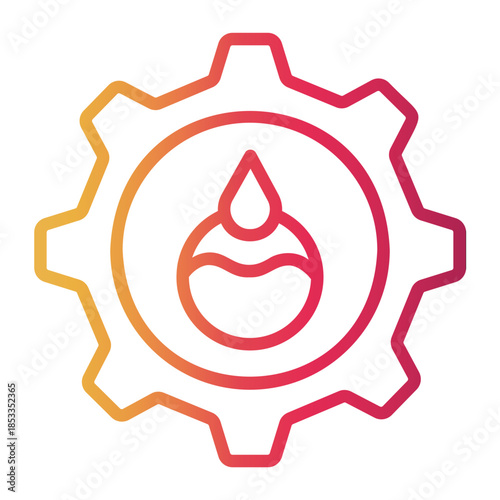 water management Line Gradient Icon