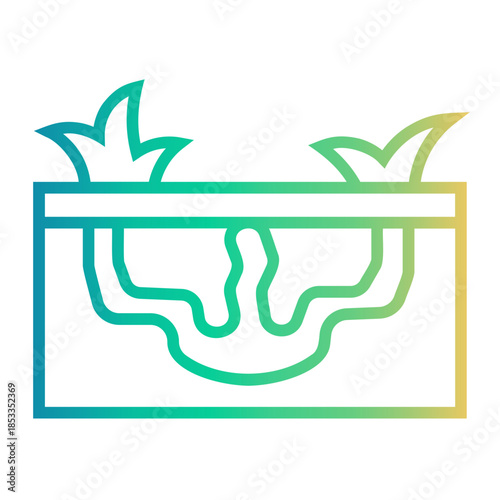water management Line Gradient Icon
