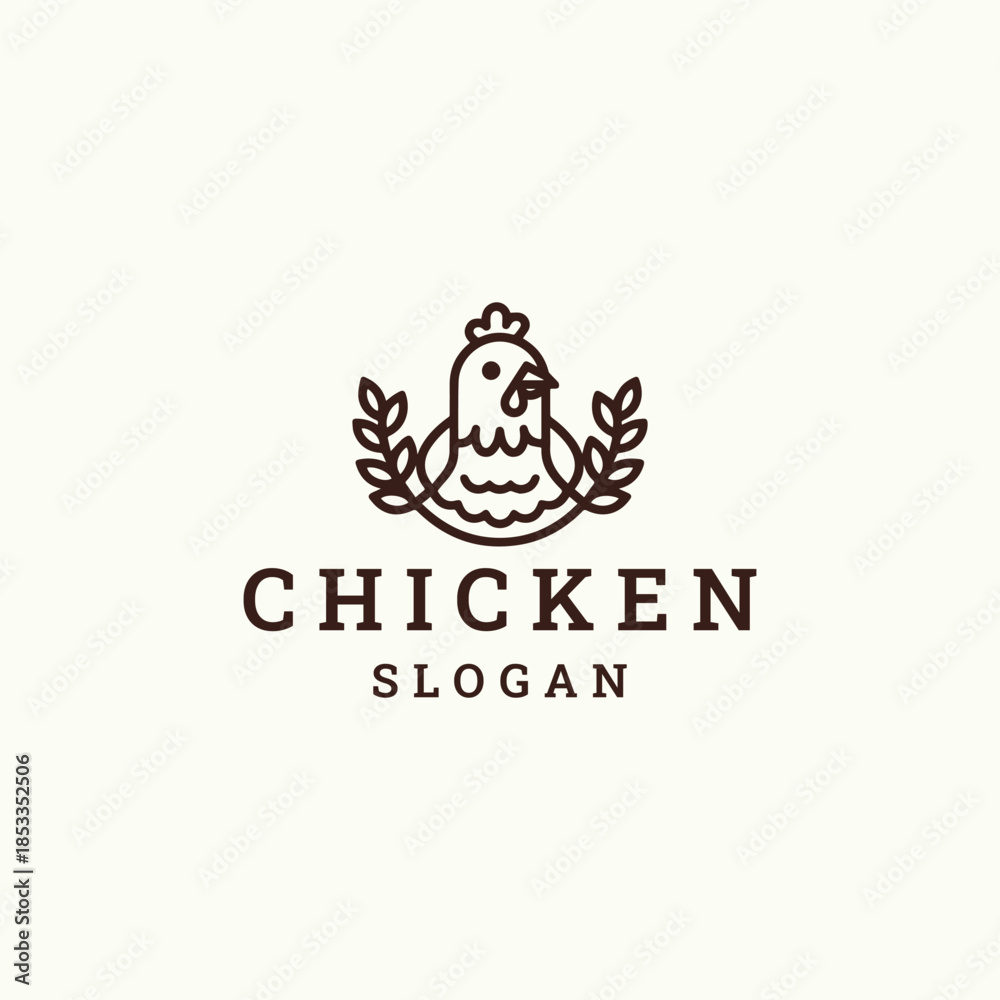 Fototapeta premium Chicken logo template vector illustration design