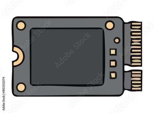 Illustration of an M.2 Solid State Drive