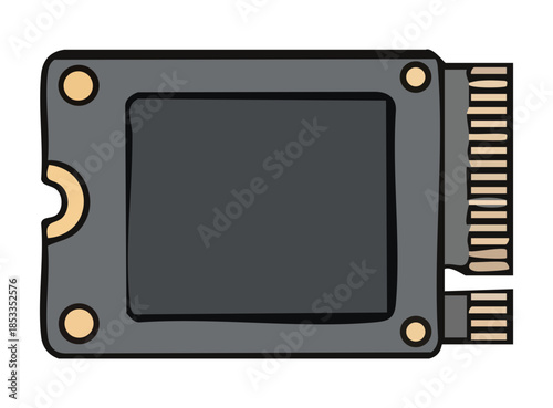 Illustration of an M.2 Solid State Drive
