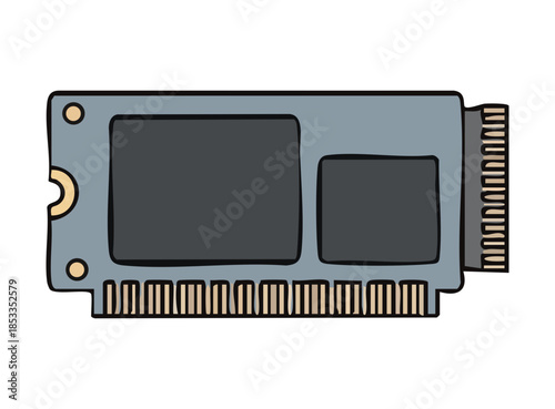Illustration of an M.2 Solid State Drive
