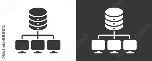 Load Balancing Icon Set Vector Collection Isolated In Black And White