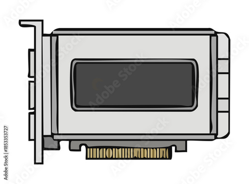 Cartoon Style Graphic Card Illustration