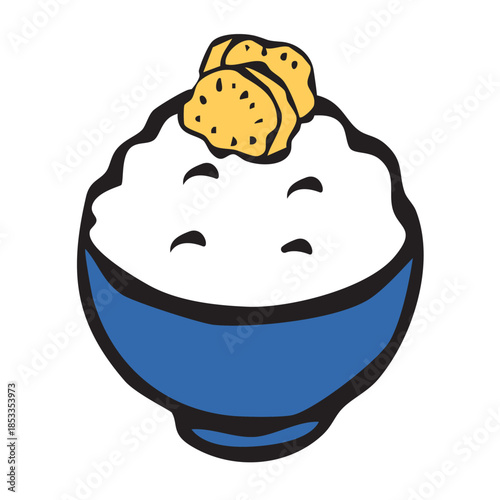 シンプルごはん_沢庵ごはん　漬物　たくわん