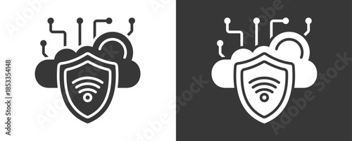 Iot Icon Set Vector Collection Isolated In Black And White