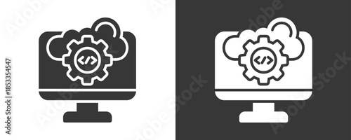 Configuration Icon Set Vector Collection Isolated In Black And White
