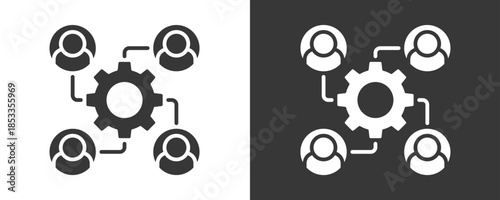 Resource Management Icon Set Vector Collection Isolated In Black And White