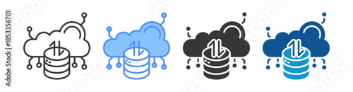 Big Data Icon Set Multiple Style Collection