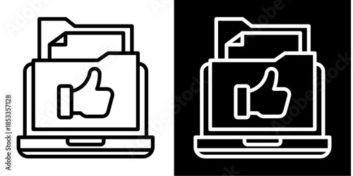 Like Icon Set White Style Collection