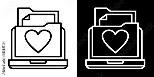 Love Icon Set White Style Collection