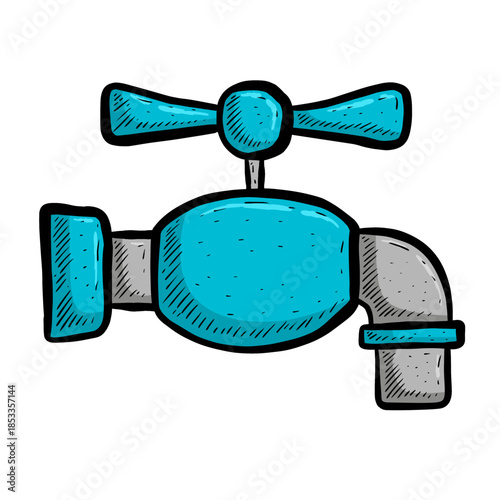illustration of a Water faucet isolated