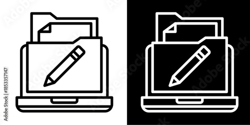 Note Icon Set White Style Collection