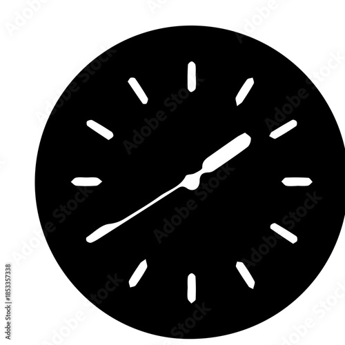 Minimalist time clock icon
