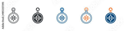 Compass Icon Set Multiple Style Collection 