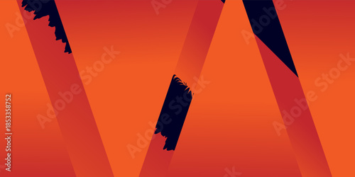 red vector layout with flat lines on backround blue. Decorative shining illustration with lines on abstract template.