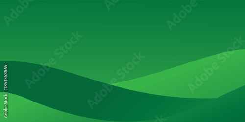 Abstract landscape green hills valley vector illustration background