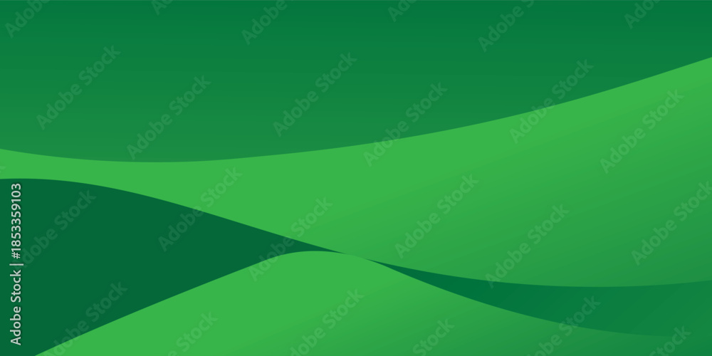 Fototapeta premium Abstract landscape green hills valley vector illustration background