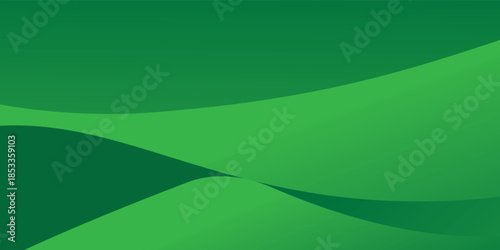 Abstract landscape green hills valley vector illustration background