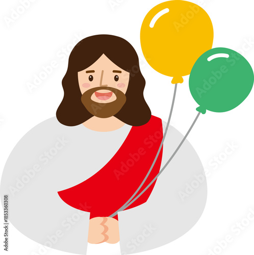 풍선을 든 예수님