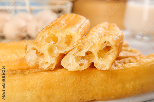 Εκτύπωση καμβά Crispy Golden Fritters - Traditional Breakfast Pastry with Airy Texture