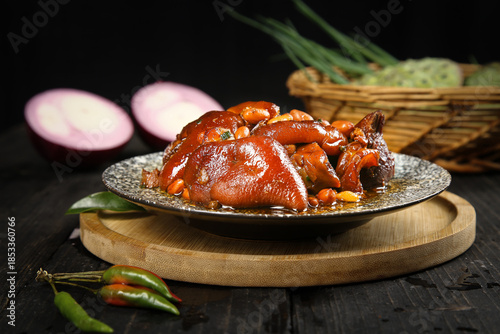 Chinese Pork with Peanut Stew - Traditional Braised Dish