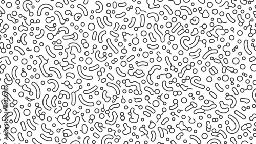 Abstract Microscopic Organic Forms and Biological Cell Shapes in a Patterned Design