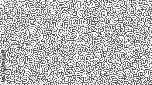 Abstract pattern of swirling lines and shapes creating a textured, organic background