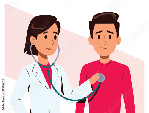 Asthma composition vector illustration isolated medical infographic showing chronic disease on blank background suitable for healthcare and educational designs