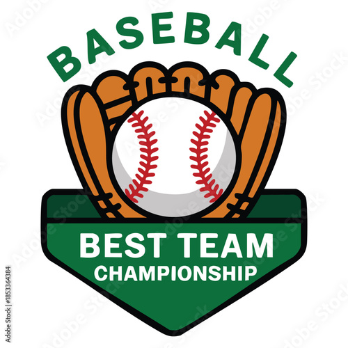 Baseball championship best team logo template design element vector illustration on white background perfect for badge banner emblem label or sports branding