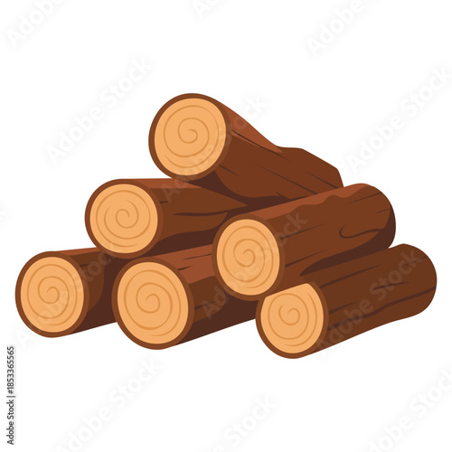 Campfire pile of firewood wooden illustration bonfire themed vector artwork suitable for camping outdoor adventure rustic warm design and nature graphics