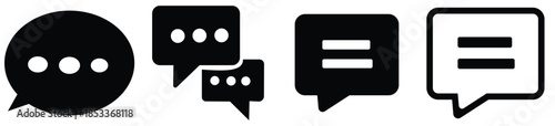 bit pixel speech bubbles and dialog boxes. Message icons for computer game. Vector illustration.