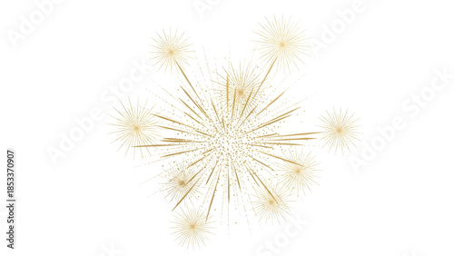 Golden dandelion clock with seeds dispersing against a clean white background in a close-up shot with warm tones.