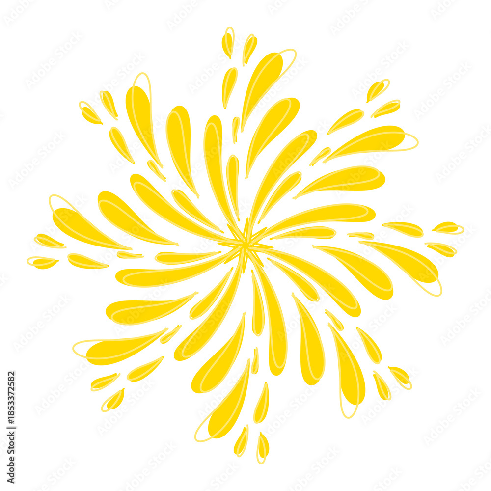 Fototapeta premium abstract yellow flower