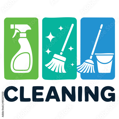 Cleaning vector logo template design ideal for business branding professional cleaning hygiene services and janitorial identity projects