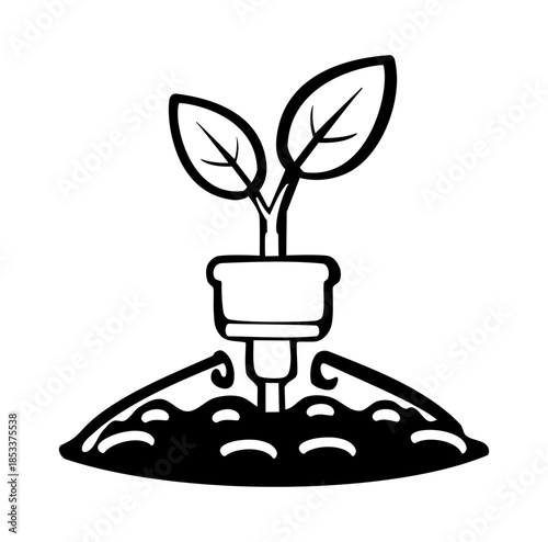 Cartoon Icon Energy Nature Soil Energy From Nature Simple Digital Design