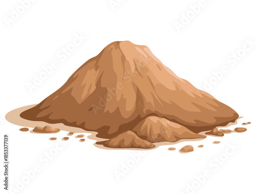 Decorative sandy sand dunes piles of sand vector illustration ideal for natural landscape desert scenery design and environmental terrain themed artwork