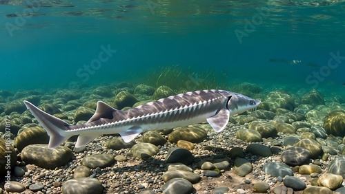 Majestic Fish Swimming in Crystal Clear Water