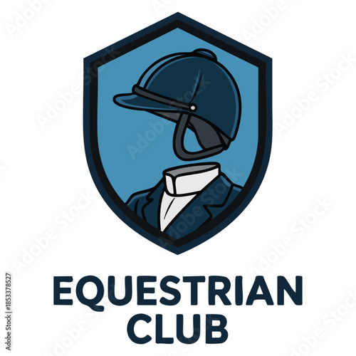 Equestrian club logo design sports club derby tournament competitions emblem vector illustration perfect for horse riding event branding and sports design