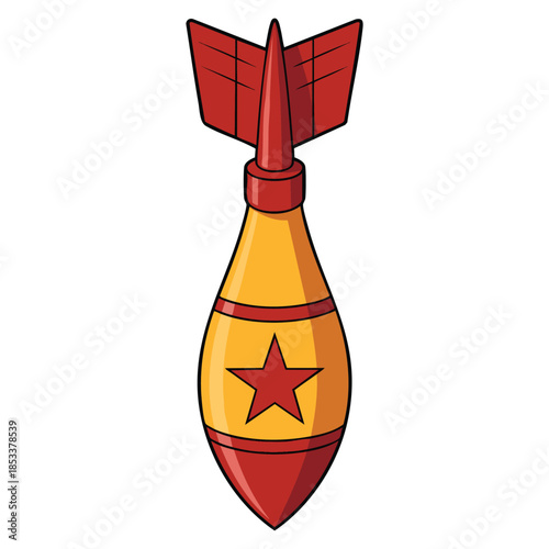 Explosive bomb illustration isolated on white background vector design element ideal for hazard warning explosive concept or danger themed creative visuals