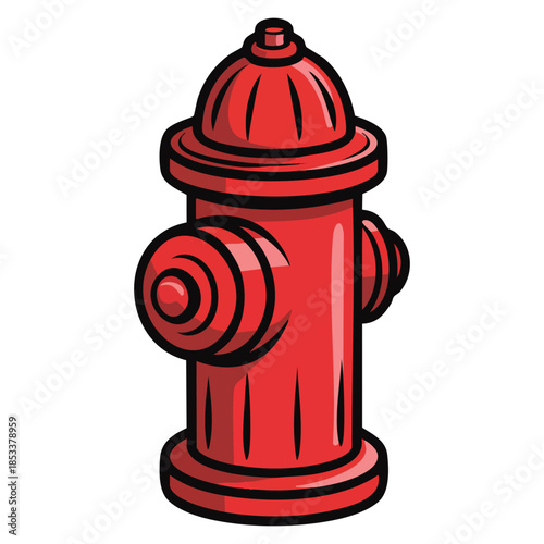 Fire hydrant icon red hydrant firefighter isolated on white background suitable for emergency rescue safety service and city infrastructure illustrations