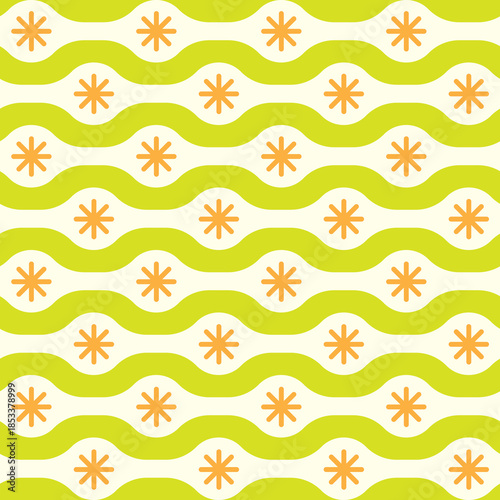 Abstract Star Vector Seamless Pattern