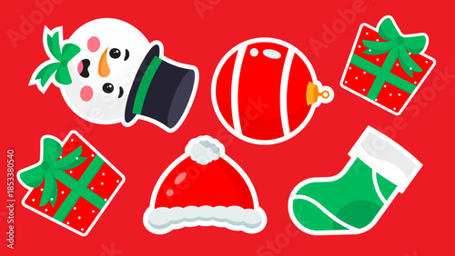 Festive christmas cartoon cheery and colorful holiday 4K pattern video