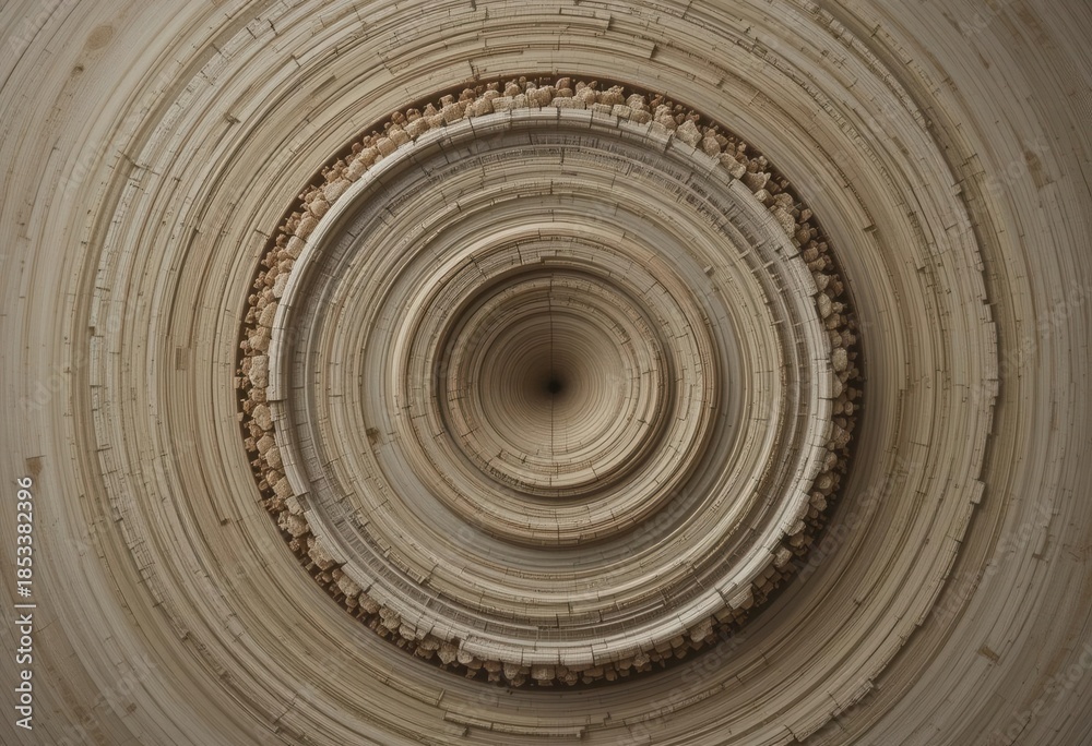 Fototapeta premium Close-up of a circle made of natural materials. Abstract background generative AI Close-up of a circle made of natural materials.