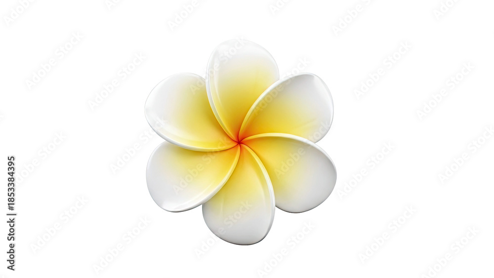 Fototapeta premium Isolated Plumeria Flower on White Background