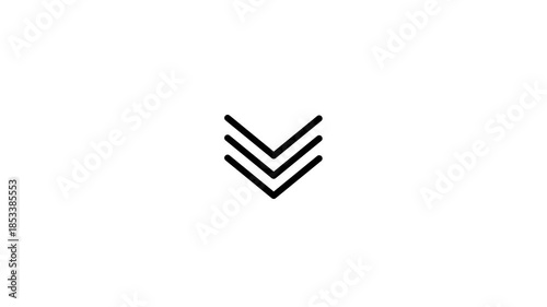 Animated Scroll Down Arrow Icon on White Background.