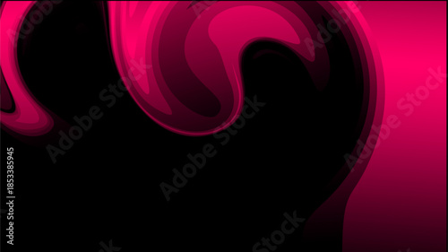 abstract pink background, Vibrant, flowing magenta and deep black abstract background, suggesting luxurious silk or liquid motion with intense color depth