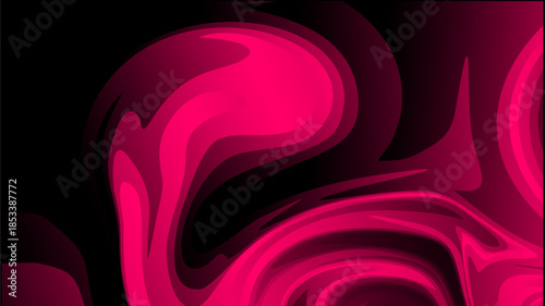 Vibrant, flowing magenta and deep black abstract background, suggesting luxurious silk or liquid motion with intense color depth