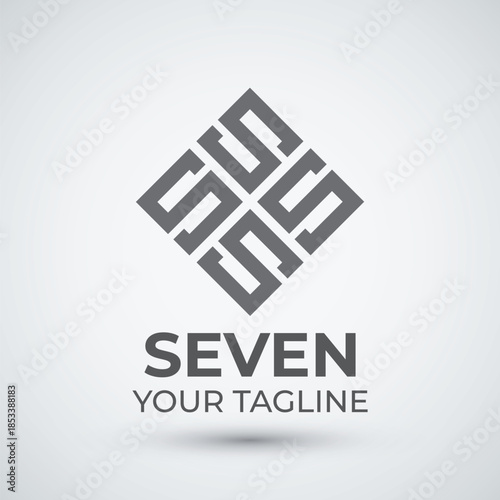 Creative Square Letter S Pattern Logo Design for Security or Tech Company